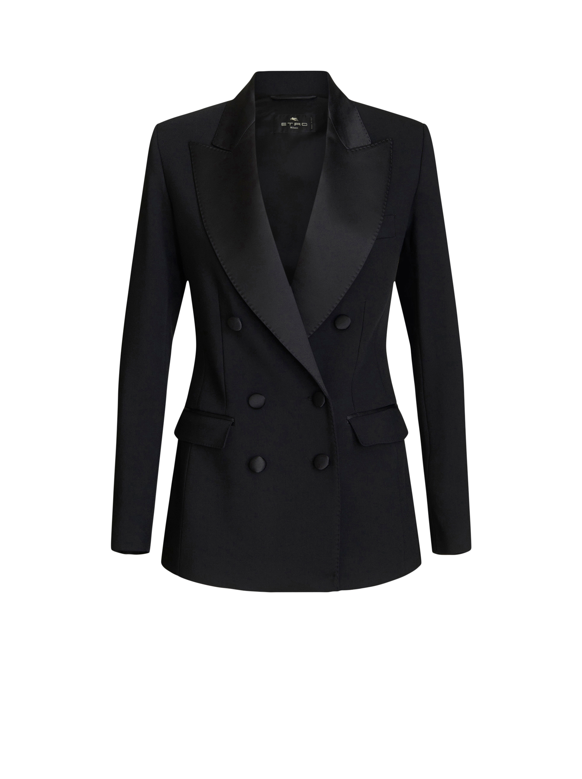 Shop Etro Tailored Double-breasted Jacket In Black