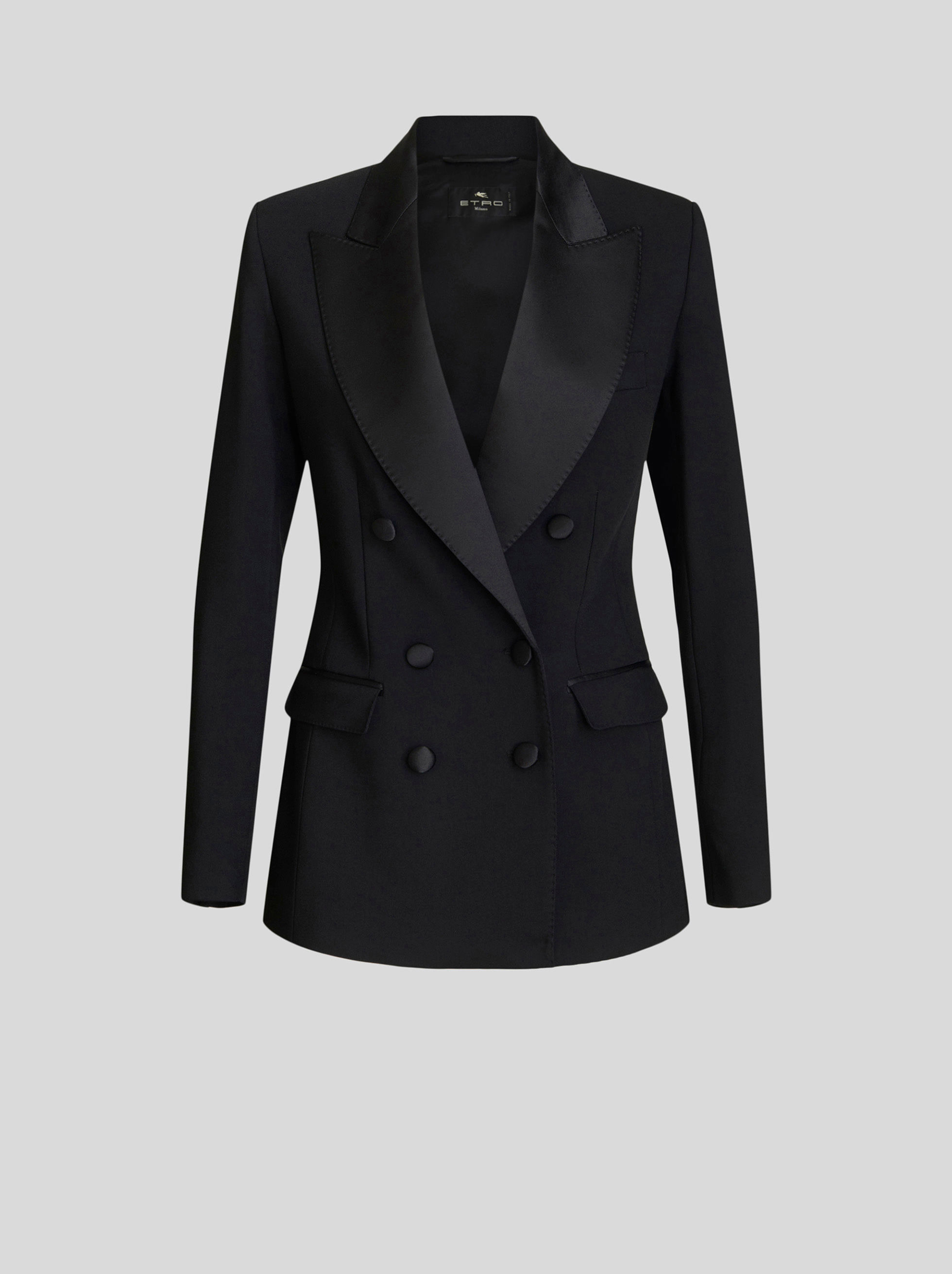 Shop Etro Tailored Double-breasted Jacket In Black