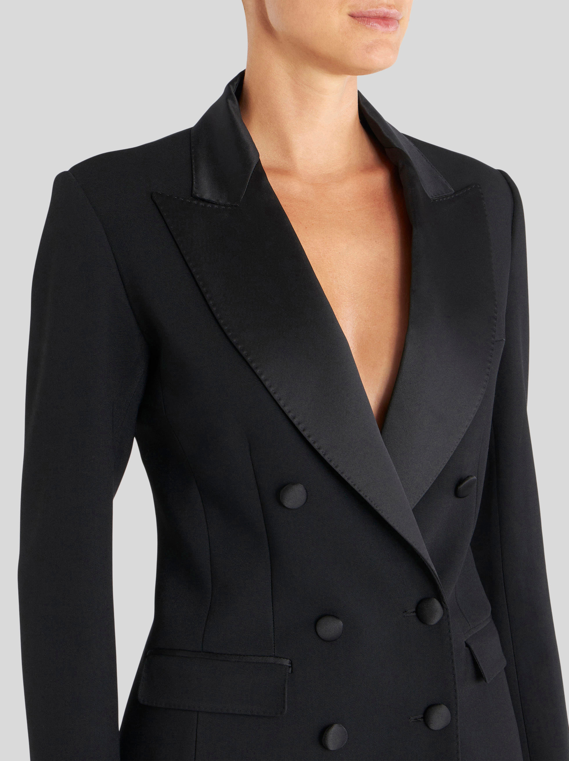 Shop Etro Tailored Double-breasted Jacket In Black