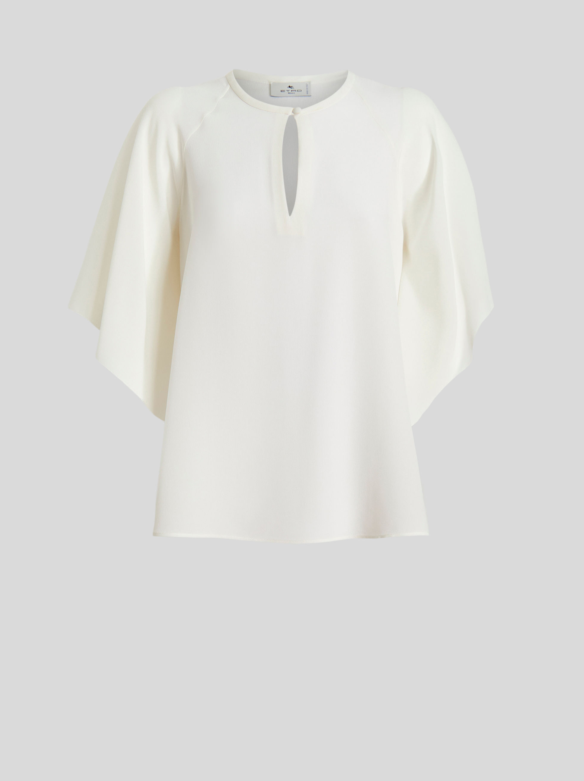 Shop Etro Silk Top In White