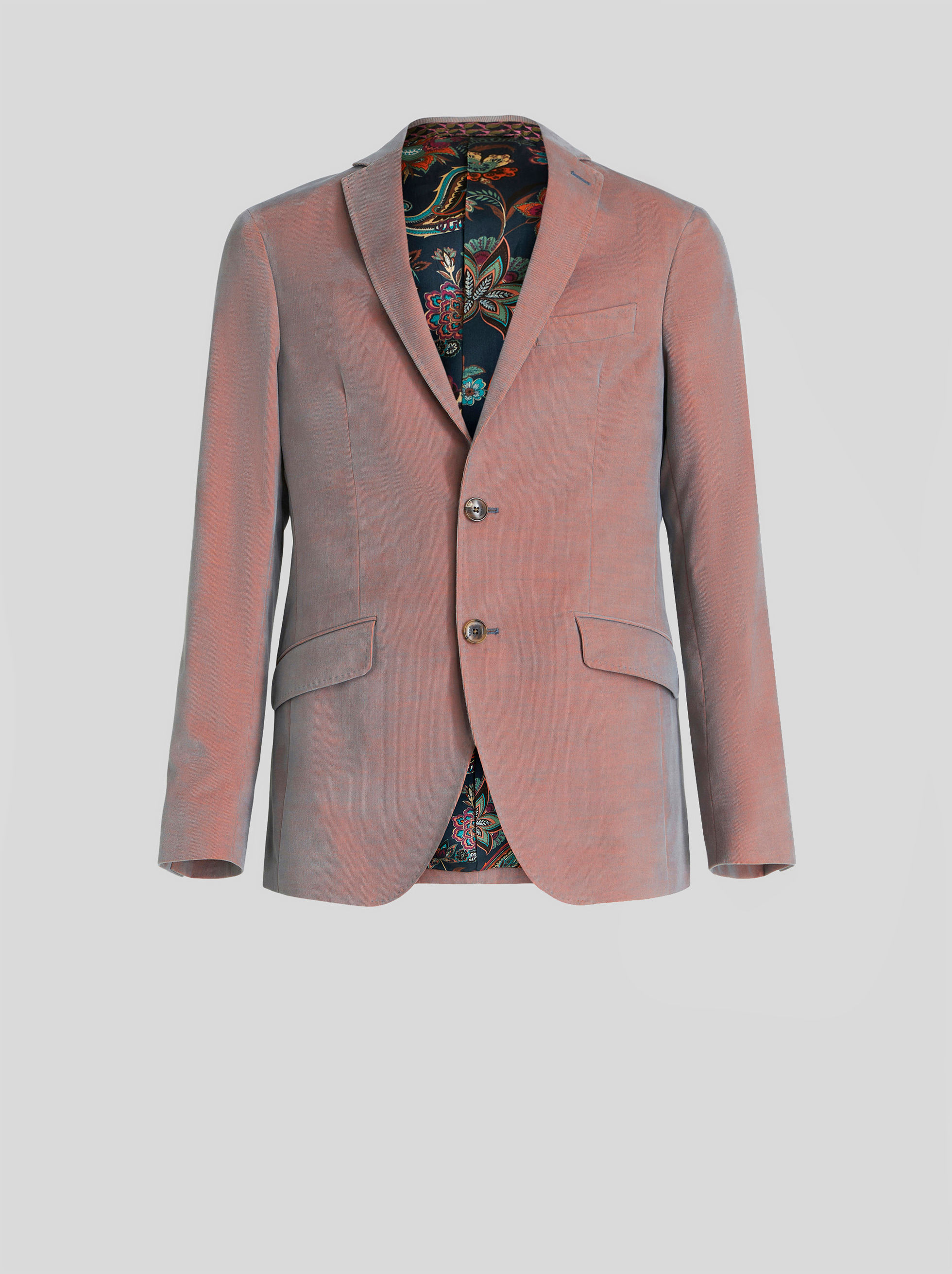 Shop Etro Ribbed Velvet Jacket In Light Blue